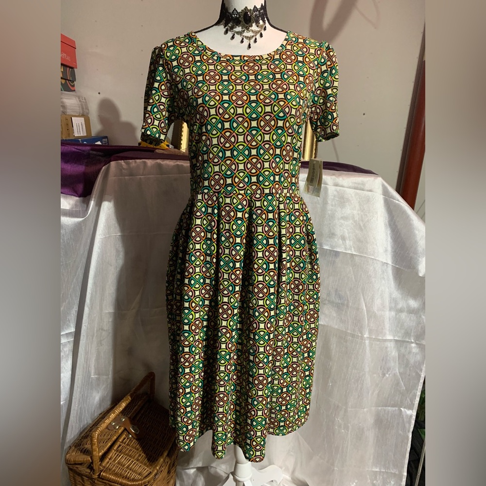 Lularoe Amelia Colorful Circle Dress